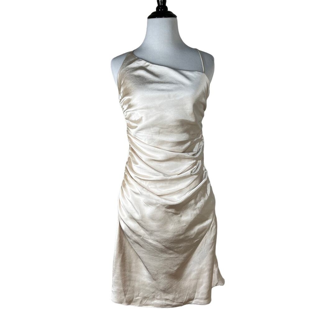 Hunnie Mini Dress in Creme Line & Dot Revolve Size small NWT - Picture 4 of 13